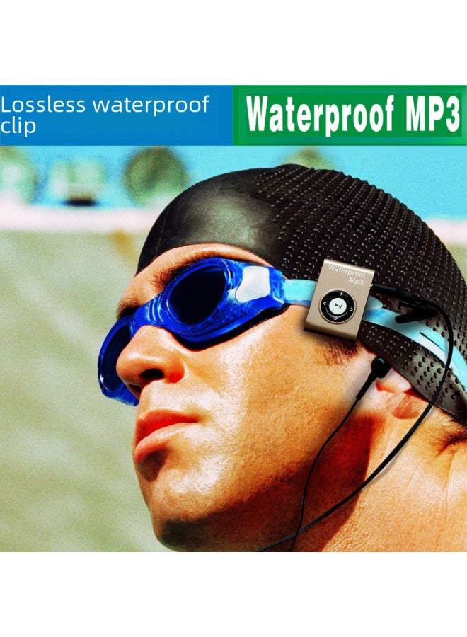 Waterproof Mp3 Player Swimming Mp3 Headset Sports Underwater Digital Computer/mp3/mp3-Body Color:Blue-Memory Capacity:8GB - Image 3
