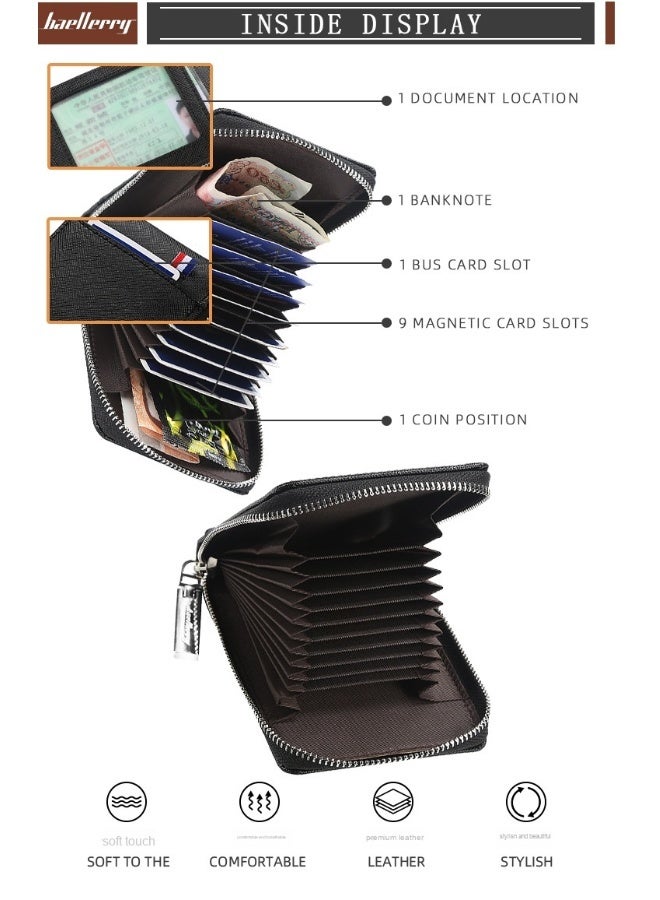 baellerry Men's Wallet Card Bag Creative Multi-card Organ Card Sleeve Credit Card Bag Coin Wallet  - Image 4