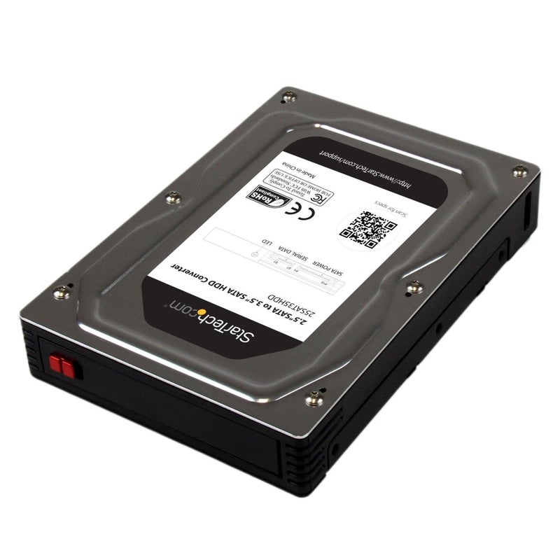 Startech.com StarTechcom 25 to 35 SATA HDDSSD Adapter Enclosure External Hard Drive Converter with HDDSSD Height up to 125mm 25SAT35HDD Gray - Image 2