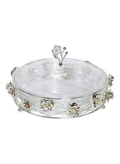 Floral Plate, Silver - 30 Cm - pzsku/ZD7C0E8B1BD15D60144CAZ/45/_/1718169550/d10533ae-df86-41dd-a5da-fd81d5500d26