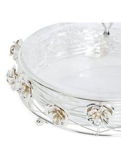 Floral Plate, Silver - 30 Cm - pzsku/ZD7C0E8B1BD15D60144CAZ/45/_/1718169551/fb4e3971-1450-49b8-bef1-f65a16713b5a