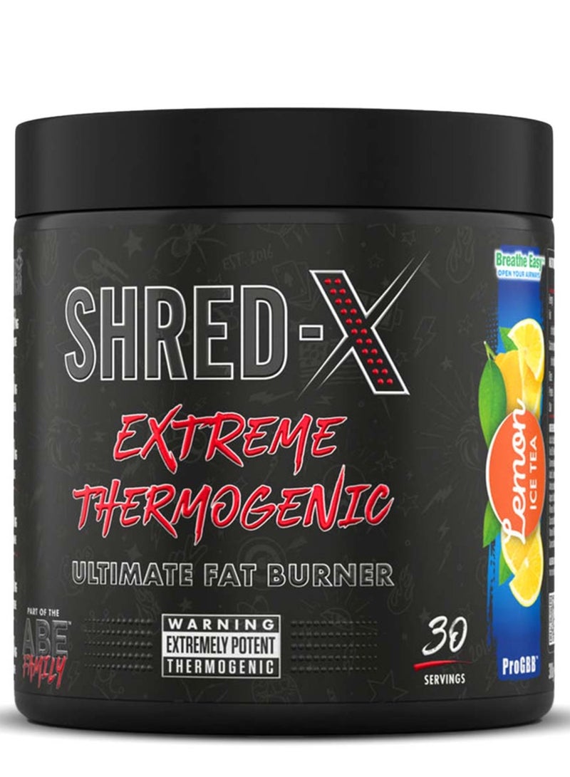 Applied Nutrition Shred-X Thermogenic Powder – Lemon Ice Tea - 300G (30 Servings) | Advanced Fat Burner, Boosts Metabolism & Energy - Image 1