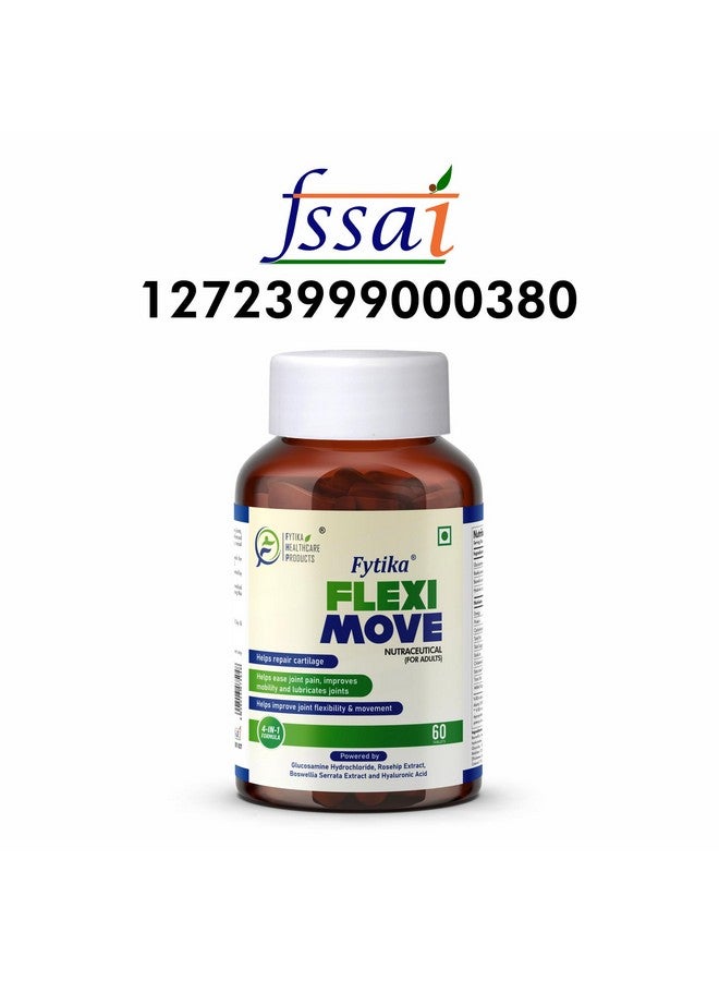 FYTIKA أقراص فيتيكا للرعاية الصحية فليكسى موف | جلucosamine، مستخلص مسحوق الورد | يدعم صحة العظام والمفاصل والغضاريف | للرجال والنساء - 60 قرص لكل عبوة (عبوة من 2)  - Image 3