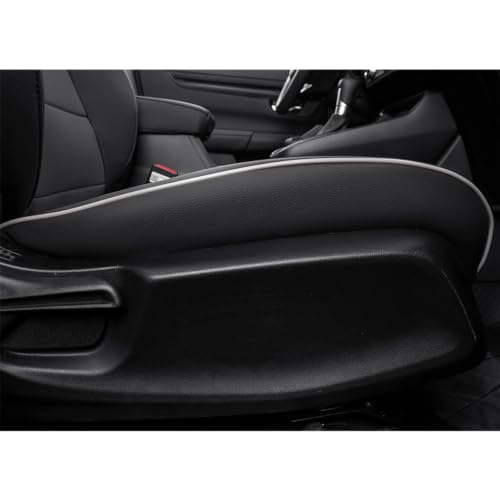 EKR أغطية مقاعد السيارة EKR مخصصة تناسب Honda HRV EX,EX-L 2016 2017 2018 & 2016 2017 2018 2019 2020 2021 2022 LX - جلد صناعي (أسود/رمادي) - Image 2
