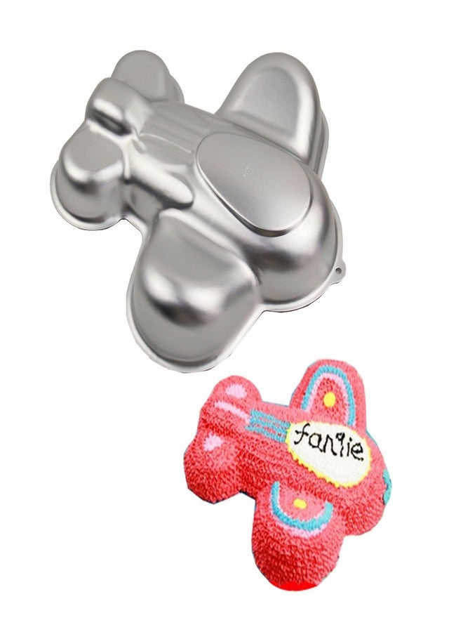 Wotoy 11-inch Silver Airplane Cake Baking Pan - Image 1