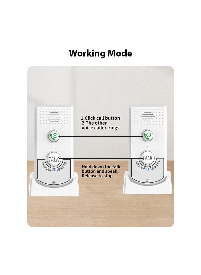 2 Pack Intercoms Wireless for Home Voice Bidirectional Caller Home Ultra Long Distance Portable Wireless Voice Interphone  - Image 3