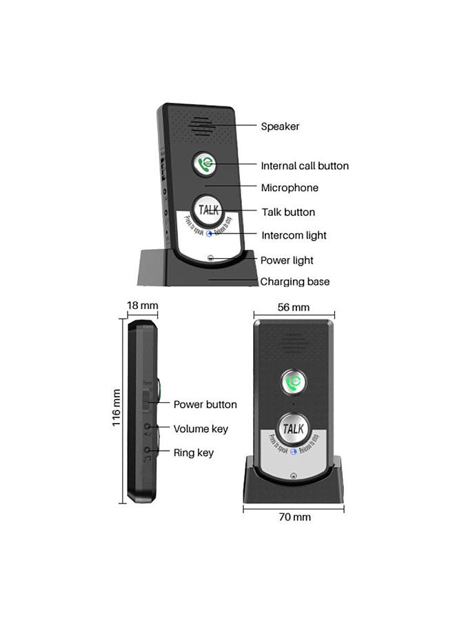 2 Pack Intercoms Wireless for Home Voice Bidirectional Caller Home Ultra Long Distance Portable Wireless Voice Interphone  - Image 5