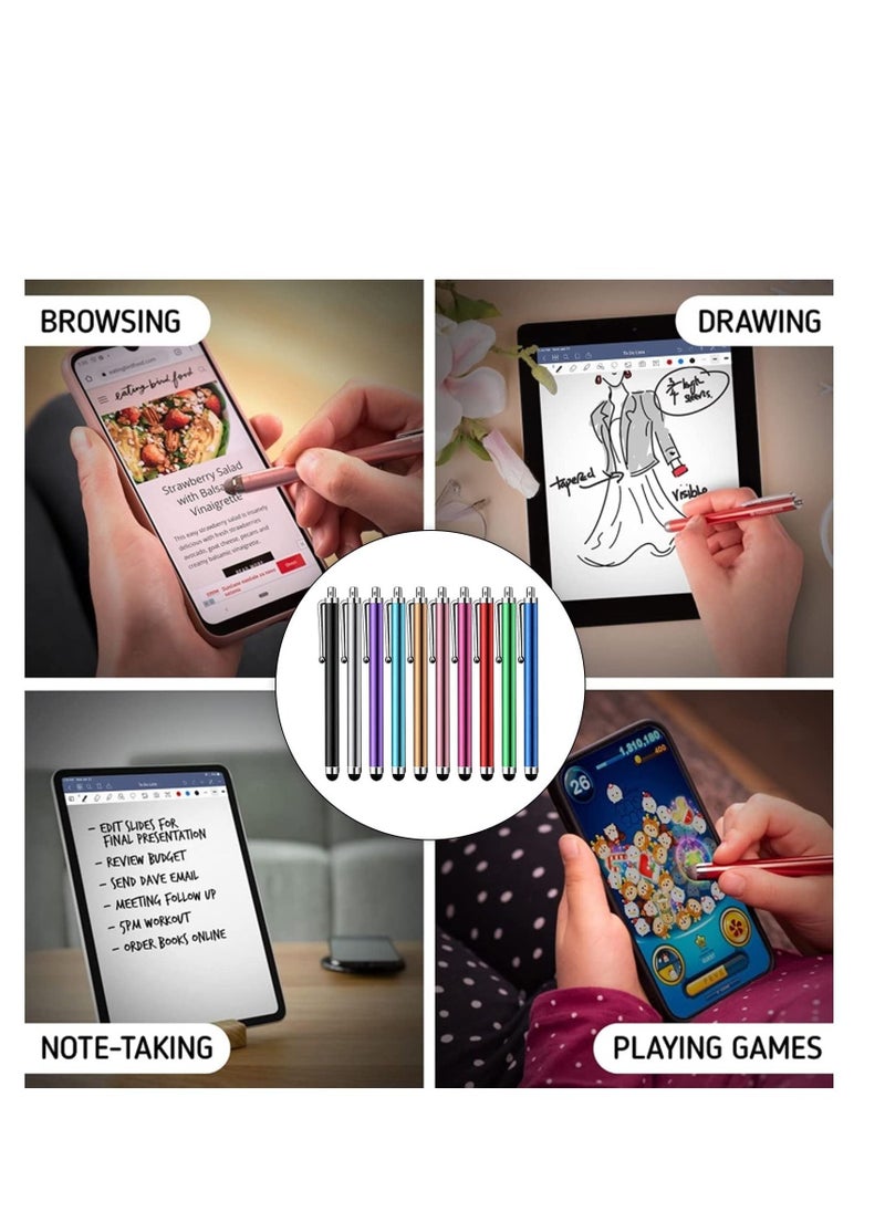 Y&D 10 pcs Stylus Pens Portable Universal Touch Screen Capacitive Styli Compatible with Tablets, iPad Mini Pro Air Smartphones Samsung All Devices  - Image 5