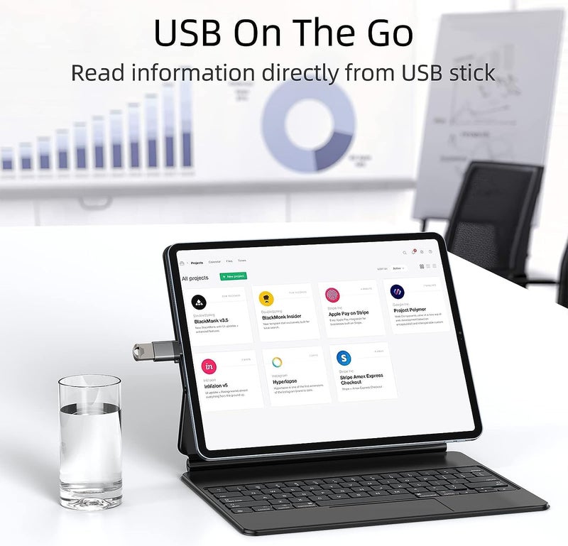SENBON SENBUN Type C OTG Adapter, USB to Type C, Compatible with All Type C Devices (Multicolor) - Image 3