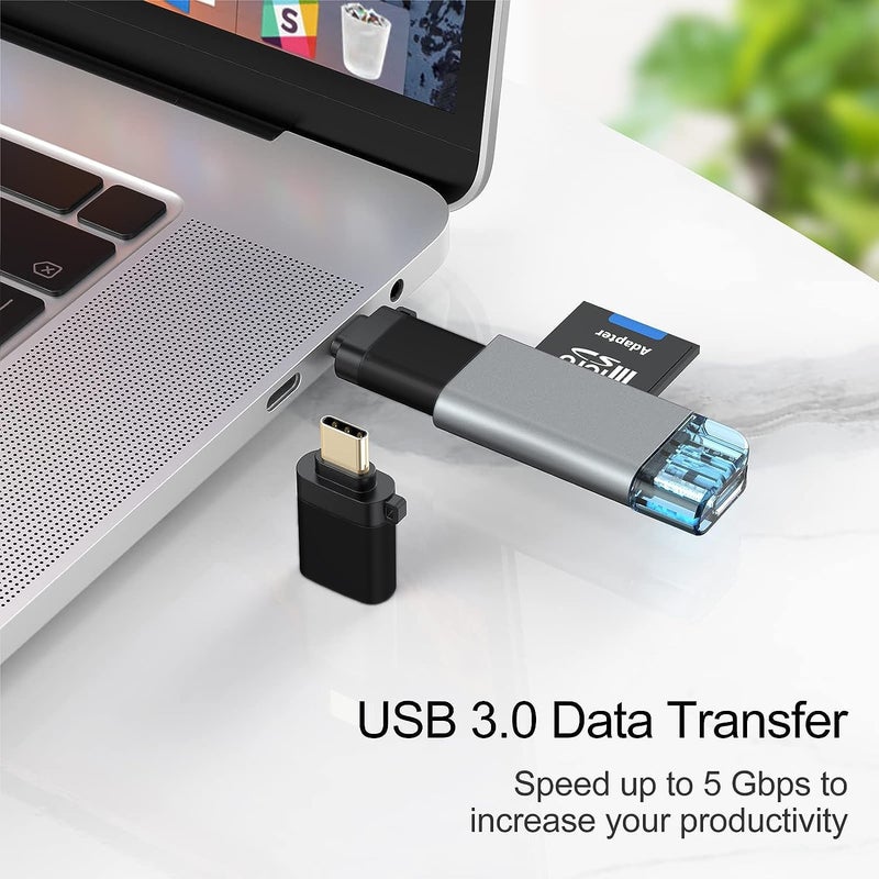 SENBON SENBUN Type C OTG Adapter, USB to Type C, Compatible with All Type C Devices (Multicolor) - Image 2