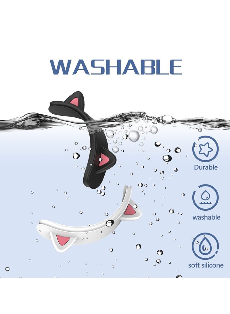 Loquat Cute Cat Ears Headband Cover for AirPods Max, Soft Silicone Headphone Protectors with Comfort Cushion, Top Pad Protector Sleeve - Image 4