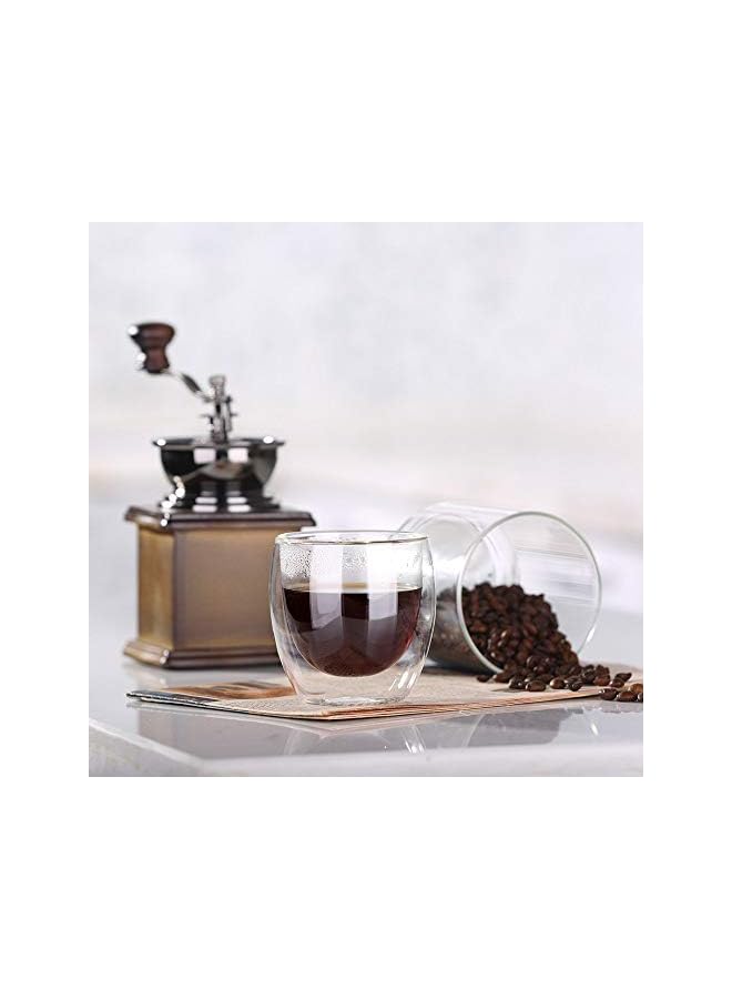 S-TOP Double Wall Thermo Insulated Glass Espresso Cups Set of 2, Glasses Cups for Coffee,Latte,Lungo,or Americano,Milano,250ml 8.5 Ounce - Image 2