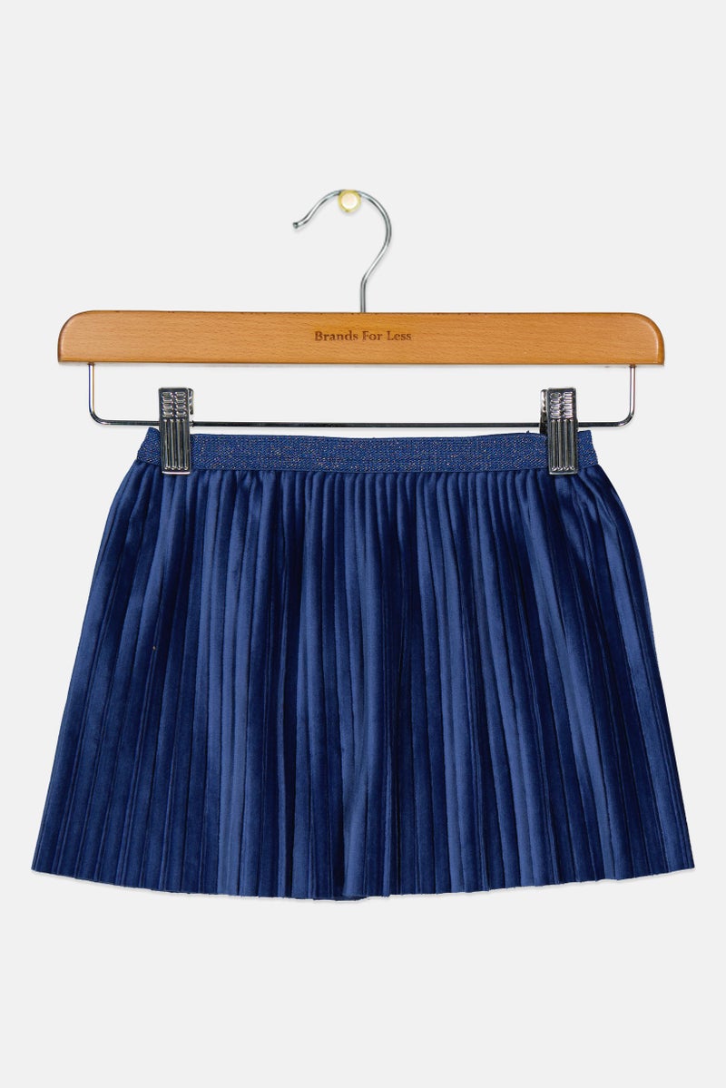 Gingersnaps Toddlers Girl Pull On Plain Mini Skirts, Navy - Image 2