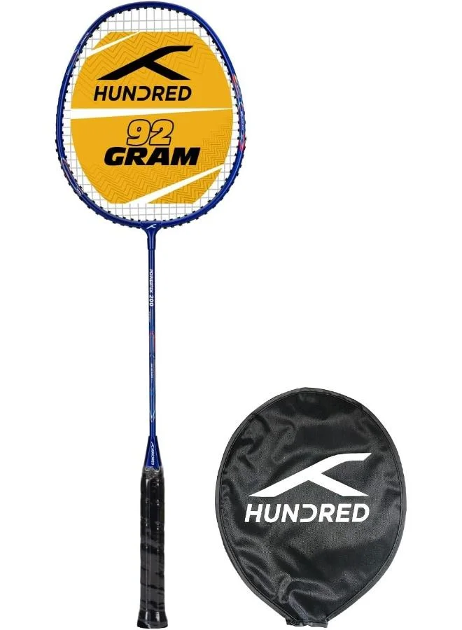 هندرد مضرب تنس الريشة باور تيك  برو جرافيت مشدود مع غطاء رأس