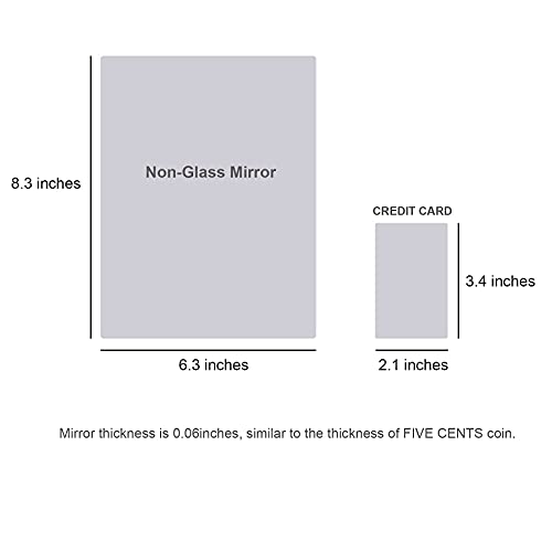 Delma Unframed Mirror Tiles Mirror Wall Stickers (Non Glass),Thick Self Adhesive Acrylic Mirror Sheets,Rectangular Wall Mirror Stickers (6.3'' X 8.3'' X 0.07'' - 4Pcs), White - Image 5