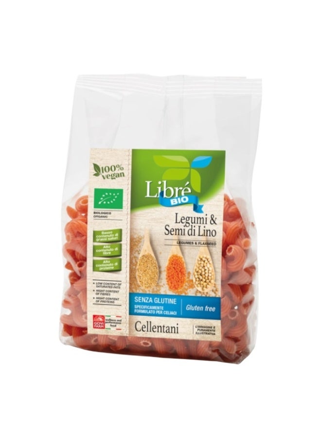 Cellentani, Red Lentils,Chickpeas & Flaxseed - 250g, Italy