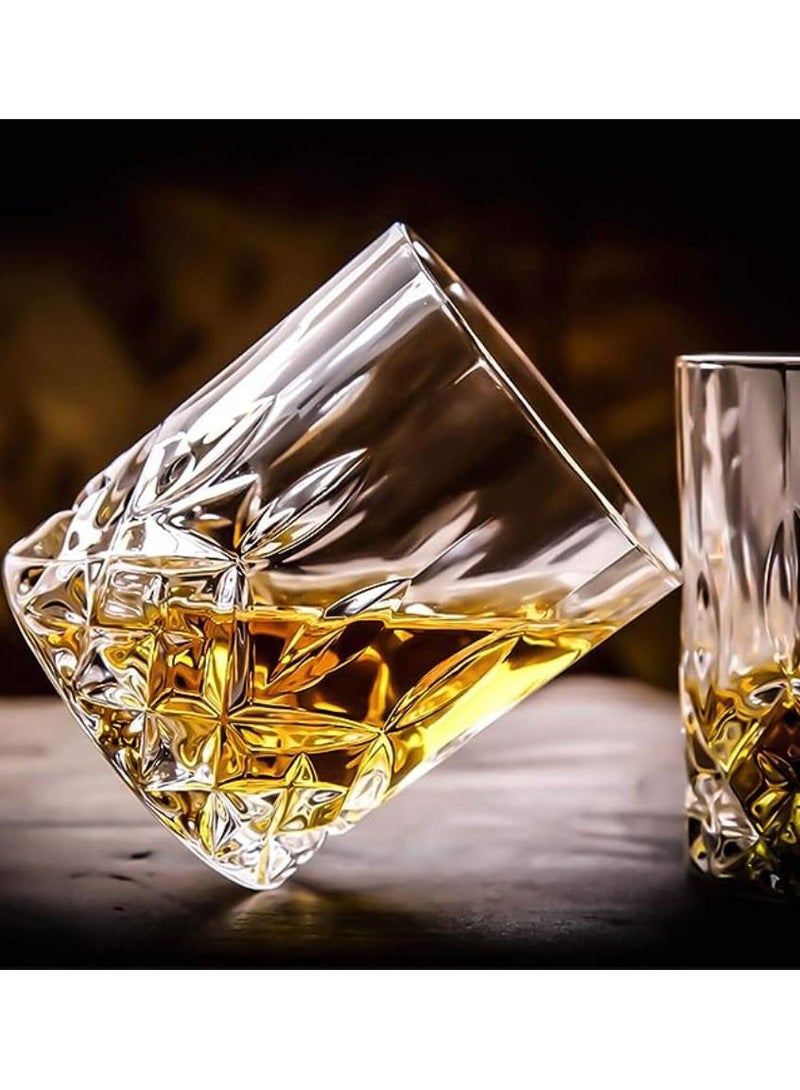 Vitacelli Italian Premium Old Fashioned Crystal  Glass Set 6, 225 ML, Transparent - Image 3