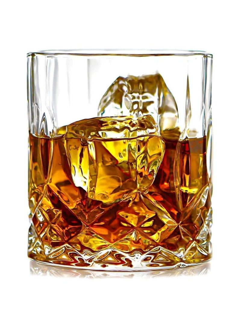 Vitacelli Italian Premium Old Fashioned Crystal  Glass Set 6, 225 ML, Transparent - Image 4