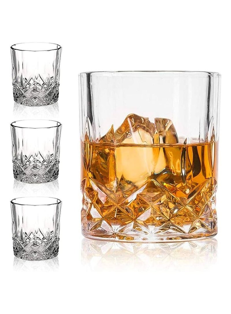 Vitacelli Italian Premium Old Fashioned Crystal  Glass Set 6, 225 ML, Transparent - Image 2