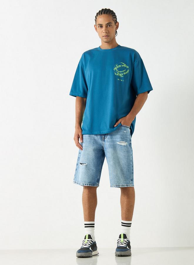 SP Characters Rick and Morty Print Crew Neck T-shirt with Short Sleeves - Image 2