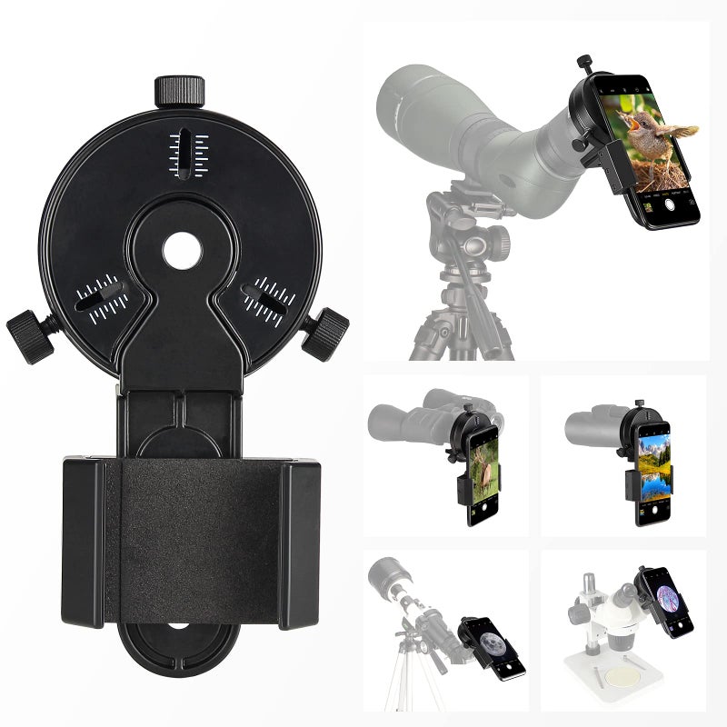 CELTICBIRD - Upgrade Smartphone Scope Adapter Spotting Scope Phone Adapter - Precision Metal Telescope Phone Mount for Spotting Scopes, Binoculars, Monocular, Telescope, Microscope - Image 2
