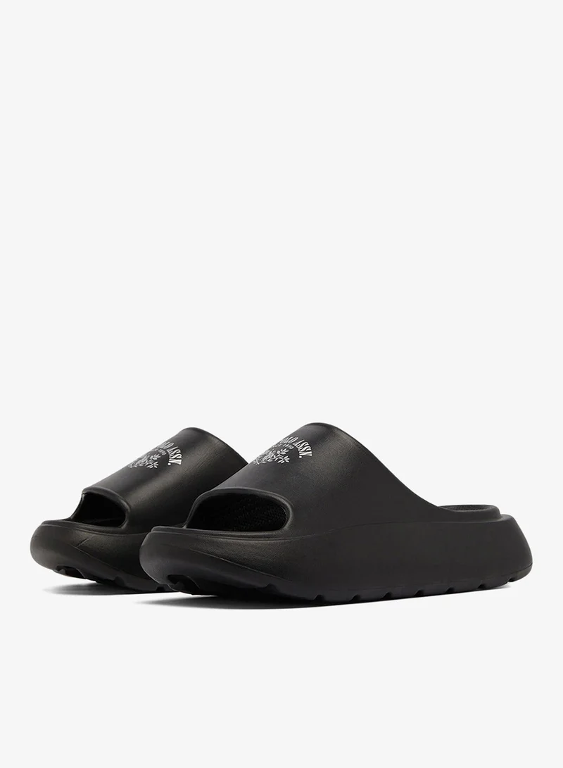 U.S. Polo Assn. Black Women's Black Slides - High-Quality Sole Lightweight Shoes & Trendy Design Shoes for Women | Best Price UAE