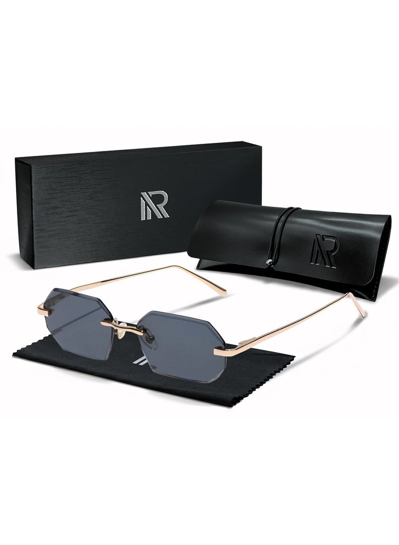 RITY Men & Women Sunglasses with Elegant Metal Frame and Polarized Lenses | Full UV Protection | Luxury Fashion Eyewear for Driving, Travel, Beach & Outdoor Activities | Stylish & Lightweight Design - Image 1