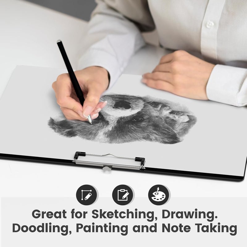 Black horizontal A3 board clip writing pad - Image 5