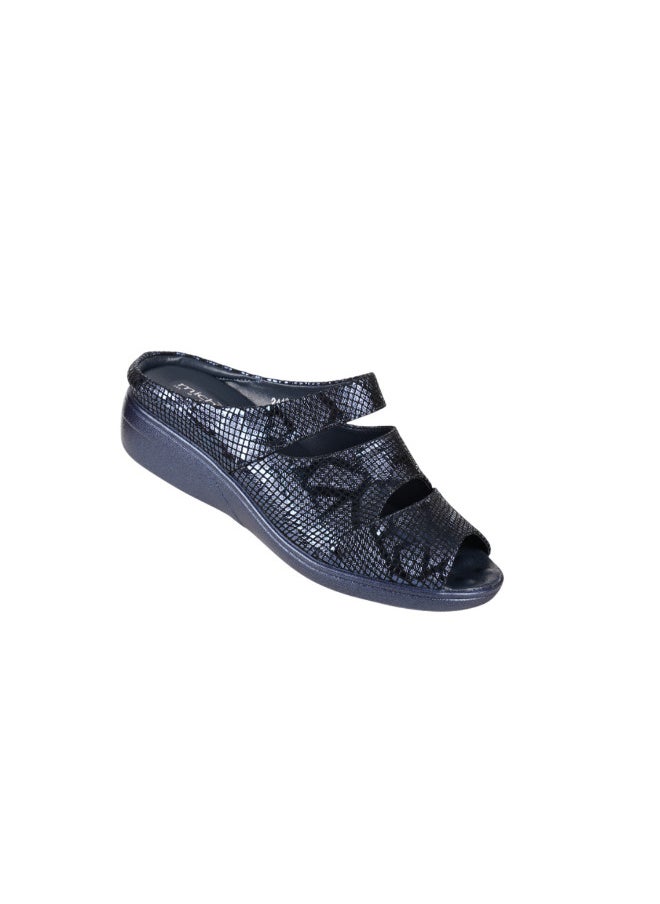 Michelle Morgan 092-2841 Michelle Morgan Ladies Flat Casual Sandals 2418-20 Blue  - Image 2