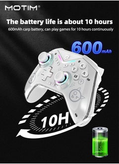 Motim Wireless Gamepad Compatible with Switch/Steam/PC/Android/IOS, Adjustable RGB Lighting Gaming Controller, Programmable Gamepad, Hall Effect Trigger, Turbo, Simulate True Vibration and Precise Button  - Image 4