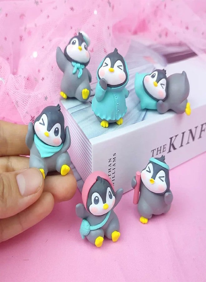 ascension Set of 6 Pieces Cute Miniature Penguin for Home, Garden, Living Room, Car Dashboard, Restaurant Decoration and Cake Decoration Items Penguin Miniatures Unique Gifts - Image 3