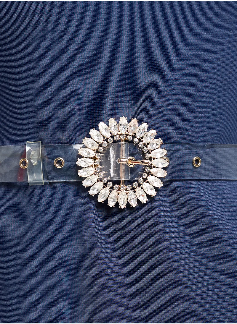 ايلا Embellished Floral Buckle Belt