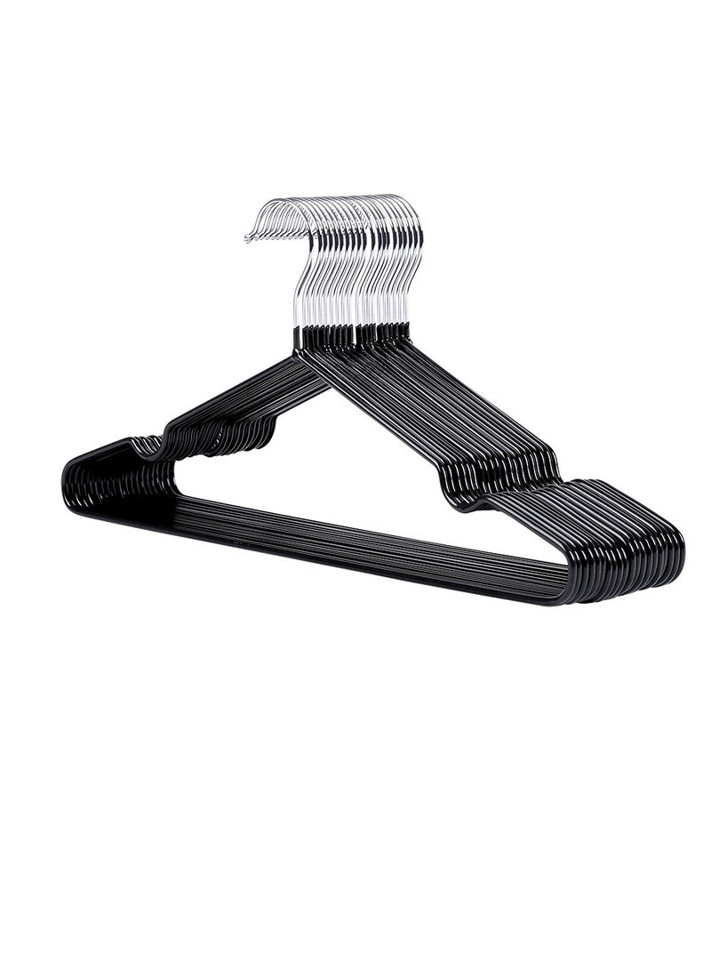 10-Piece Metal Wire Hanger Black/Silver 40x22 cm - Image 1