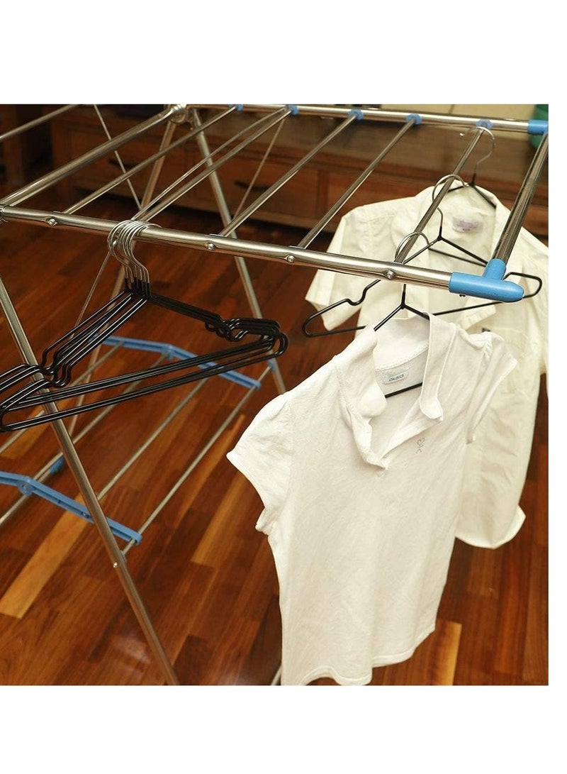 10-Piece Metal Wire Hanger Black/Silver 40x22 cm - Image 4