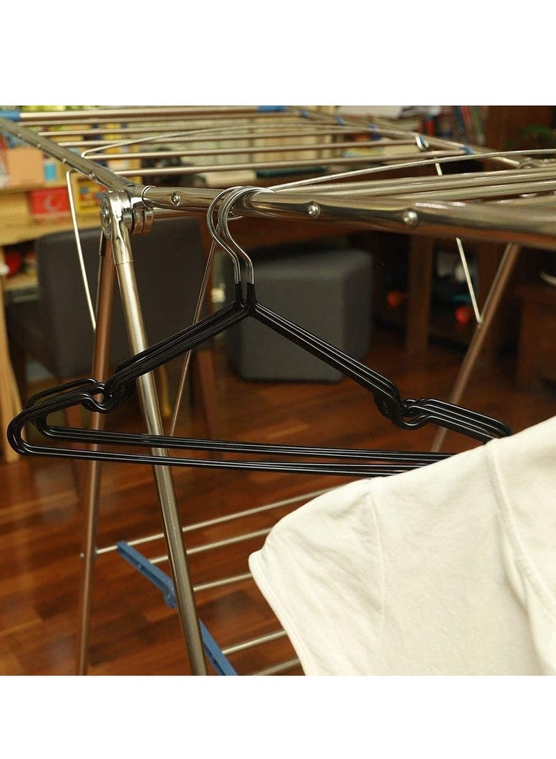 10-Piece Metal Wire Hanger Black/Silver 40x22 cm - Image 5