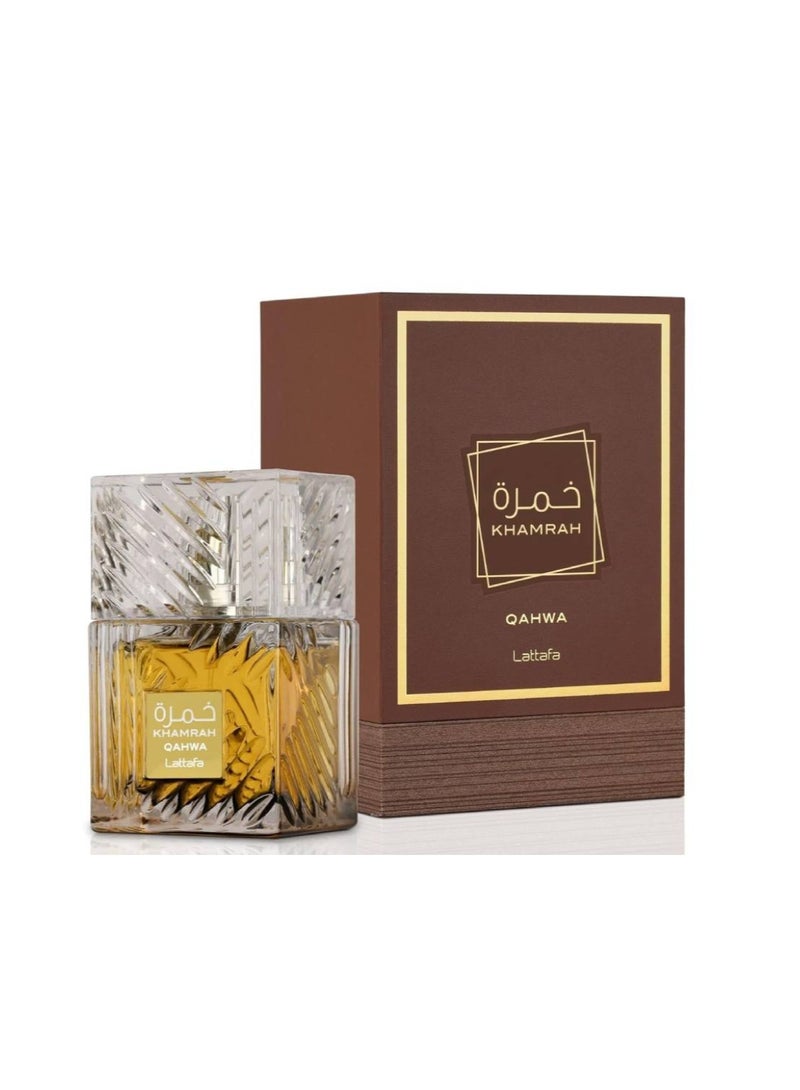 Lattafa Khamrah Qahwa Eau De Parfum by Lattafa - Unisex Fragrance - Warm Coffee, Spice & Caramel Aroma - Image 2