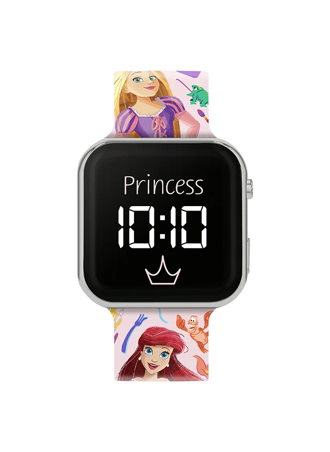 ديزني Girls Digital Square Shape Silicone Wrist Watch - PN4598 - 35 Millimeter