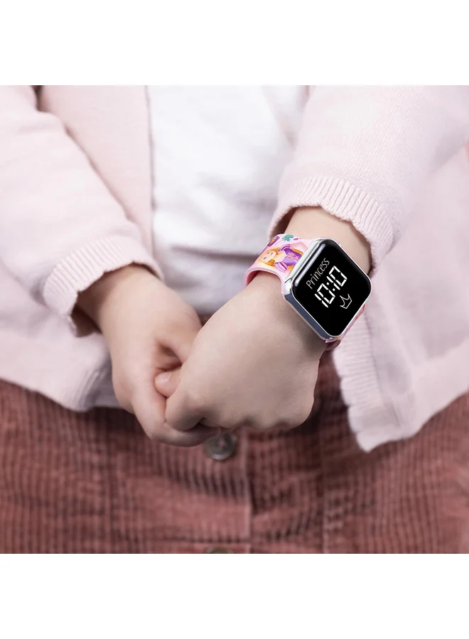 Disney Girls Digital Square Shape Silicone Wrist Watch - PN4598 - 35 Millimeter