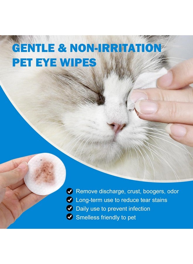 OPULA Dog Eye Wipes Biodegradable 300 Count, Cat Dog Eye Cleaner, Pet Tear Stain Remover Wipes, Dog Eye Cleaning Wipes, Eye Cleaner Pads, Unscented Gentle Pet Tear Wipe - Image 2
