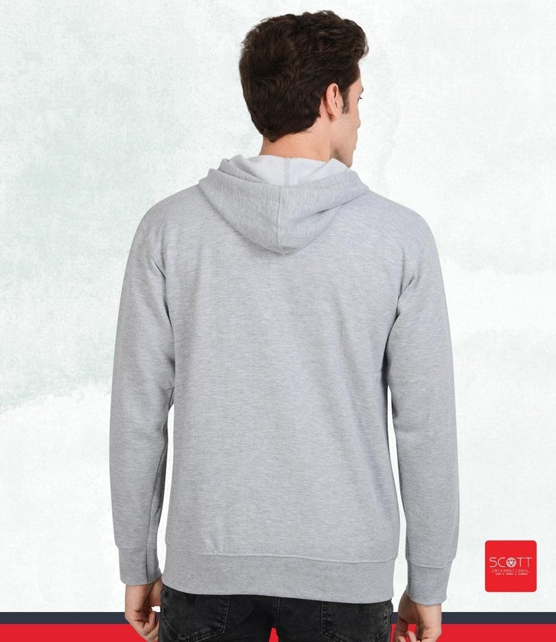 Scott International Men's Cotton Hooded Hoodie (sc-sshz10-M_Grey_Medium) - Image 2