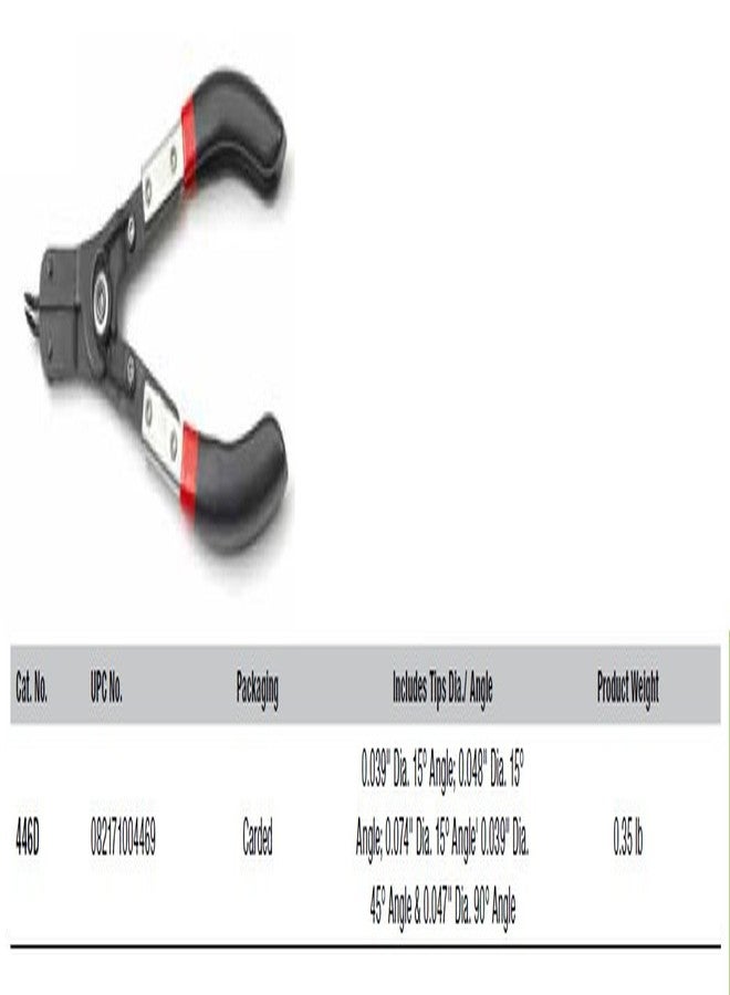 GEARWRENCH 6-1/2" Interchangeable Tip External Snap Ring Pliers - 446D , Black - Image 3