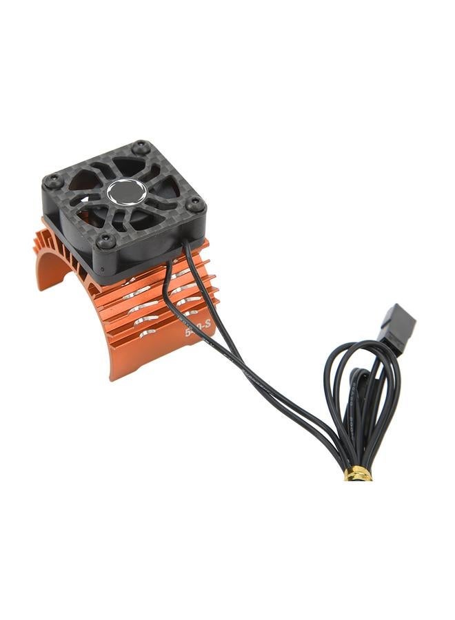 MUNTAQI Brushless Motor Cooling Fan 8.4V 28000RPM Strong Heat Dissipation Brushless Motor Dual Cooling Fan Orange - Image 5