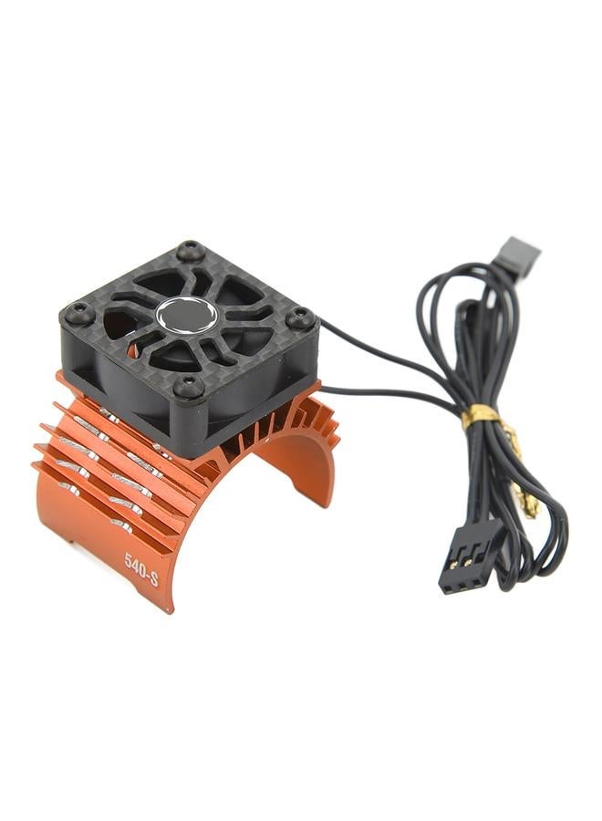 MUNTAQI Brushless Motor Cooling Fan 8.4V 28000RPM Strong Heat Dissipation Brushless Motor Dual Cooling Fan Orange - Image 3
