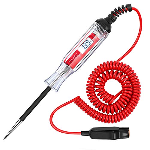 AWBLIN Automotive Test Light, DC 3-48V Digital LCD Circuit Tester Heavy Duty Light Tester with Voltmeter, Car Truck Vehicle Circuits Low Voltage Tester Probe, 12 Volt Auto Electrical Tester - Image 1