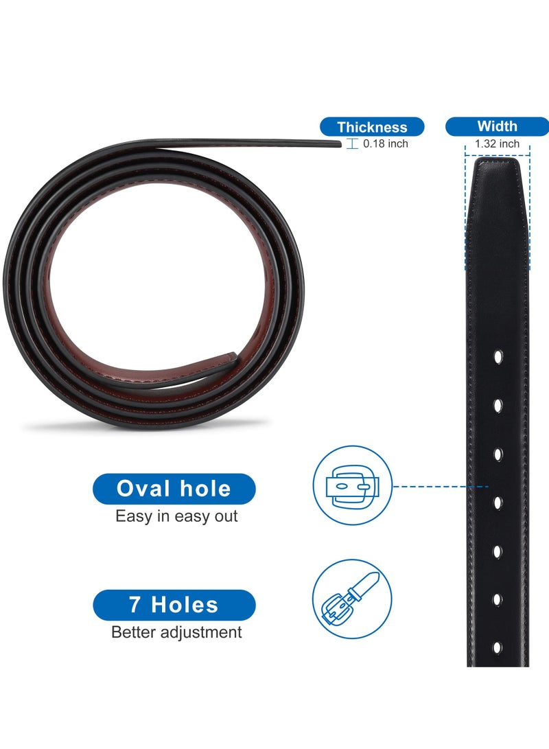 KASTWAVE Men's Belt, Reversible Leather Belt, Mens Belt Full Grain Genuine Leather Belts, 1 3/8" For Mens Dress Casual Golf Pants Shirts - Image 3