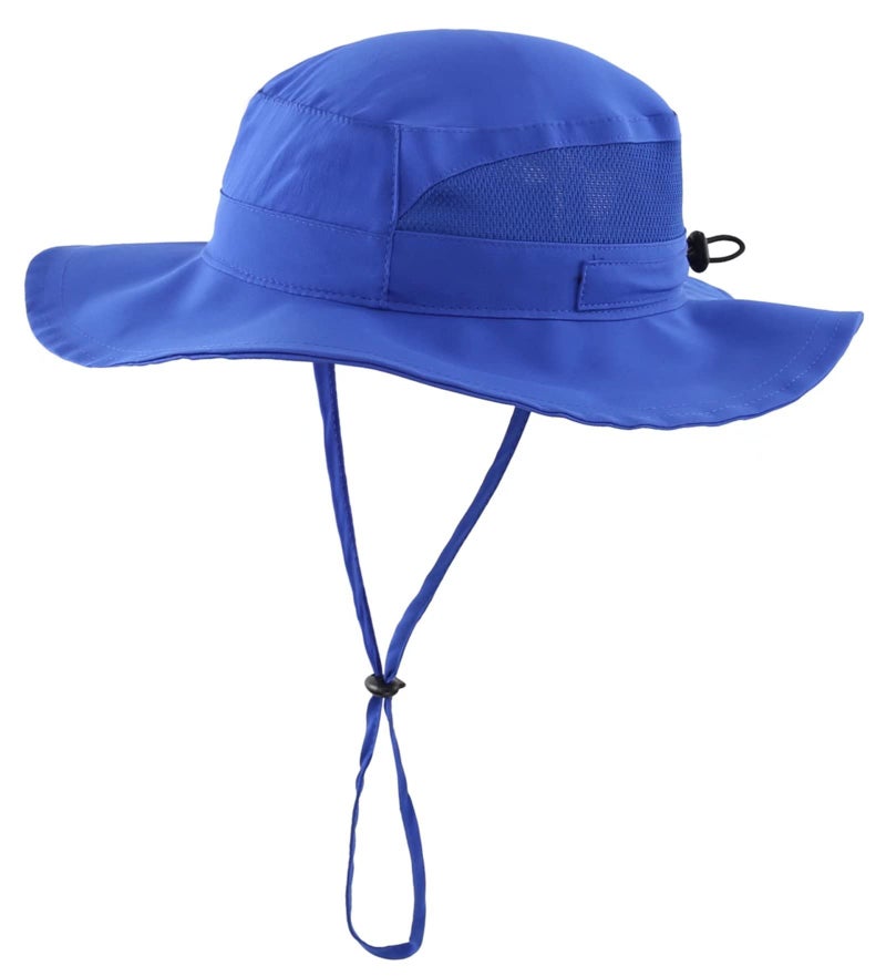 Connectyle Toddler Baby UV Sun Hat for Kids Adjustable Summer Beach Hat Fishing Sun Hat S Royal Blue - Image 1