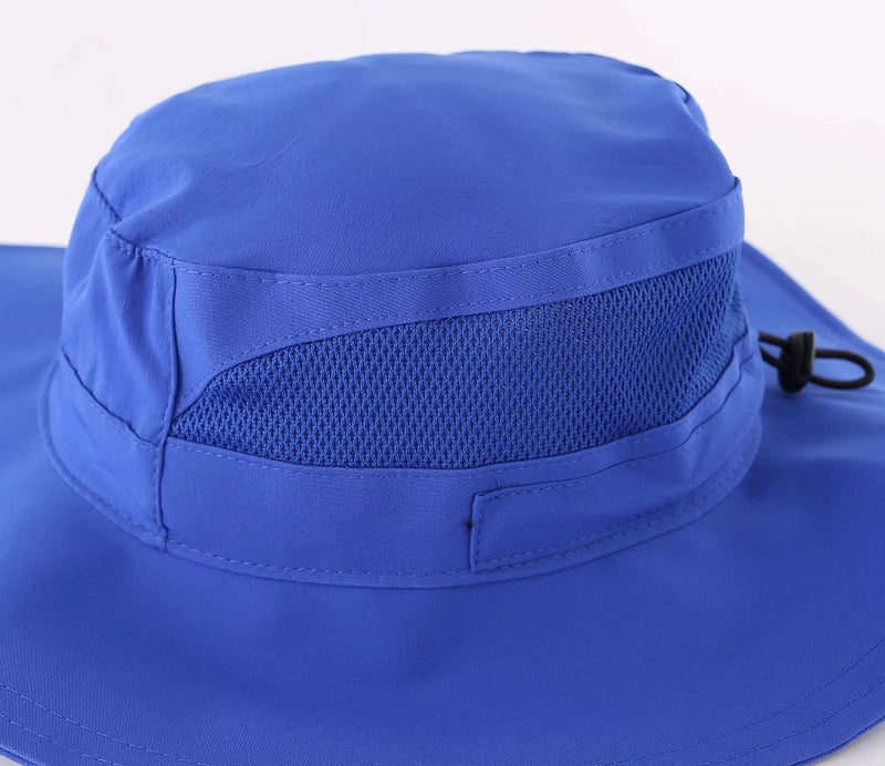 Connectyle Toddler Baby UV Sun Hat for Kids Adjustable Summer Beach Hat Fishing Sun Hat S Royal Blue - Image 4