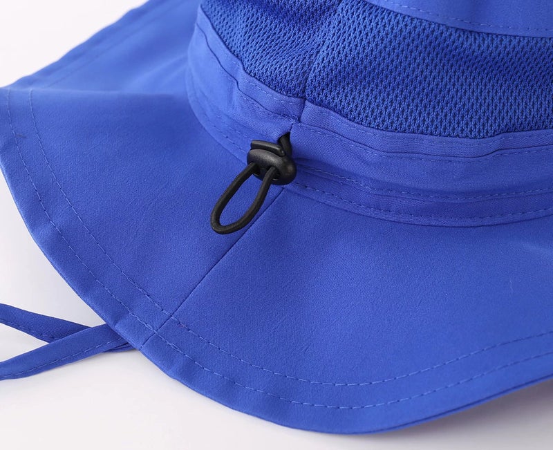 Connectyle Toddler Baby UV Sun Hat for Kids Adjustable Summer Beach Hat Fishing Sun Hat S Royal Blue - Image 5