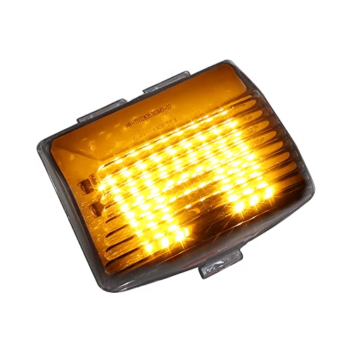 MotoParAcc DTR2017 Smoked Front Amber LED Fender Tip Lights for Harley Heritage, Sportster, Road Glide Touring Fatboy Softail Electra Glide FLHTC FLHTK FLTRU FLHTKL - Image 1