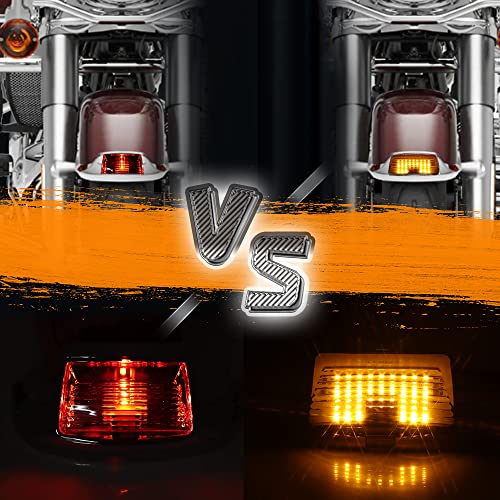 MotoParAcc DTR2017 Smoked Front Amber LED Fender Tip Lights for Harley Heritage, Sportster, Road Glide Touring Fatboy Softail Electra Glide FLHTC FLHTK FLTRU FLHTKL - Image 4